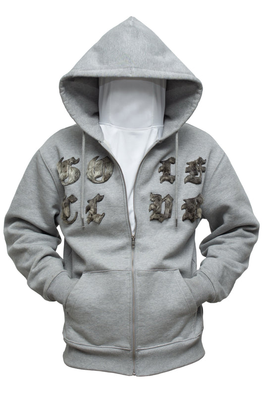 +73 Faux Grey Hoodie